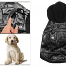 Puppy Dog Black Hooded Coat Warm Apparel Clothes Size M