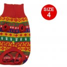 Turtle Neck Jacquard Weave Knitted Sweater Sz 4 for Dog