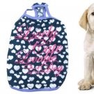 Puppy Hearts Pattern English Words Print Cyan Tank Top Size 5