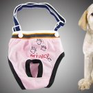 Size 1 Pink Elastic Shoulder Belt Diaper Pants for Dog