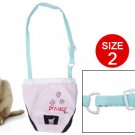 Doggy Pink Elastic Shoulder Belt Cotton Pants Size 2
