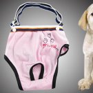Size 4 Pink Pants with Adjustable Braces for Pet Dog