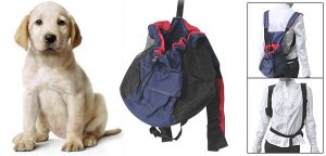 Dog Mesh Carrier Adjustable Double Shoulder Backpack
