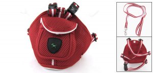 Red Nylon Adjustable Pet Dog Safety Long Harness Leash
