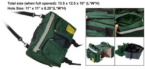 Portable Green Saddle Bag Backpack for Dog Doggie Pet