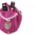 Fuchsia Pet Dog Cat Backpack Bag Harness with Leash Set Size S