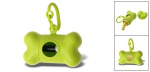 Kelly Bone Shape Dispenser Box + Pet Doggie Garbage Trash Clean-up Bag