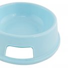 Dog Pet Baby Blue Plastic Round Bowl Food Feeder Dish