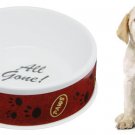 Paws Design Cat Dog Pet Solid Plastic Water Food Bowl