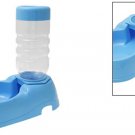 Portable Blue Plastic Travel Pet's Bowl Feeder Water Bottle