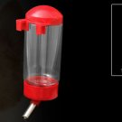 Metal Pipe Plastic Water Bottle Feeder for Dog Cat Pet Red