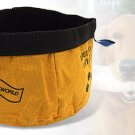 Travel Portable Pet Dog Cat Food Water Folding Bowl Yellow