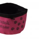 Nylon Fuchsia Rag Pet's Dish Bowl