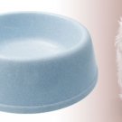 Cat Dog Pet Round Solid Plastic Water Food Feeder Bowl Dish Blue