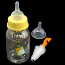 Portable Cute Pet Use Small Yellow Plastic Nursing Milk Bottle Feeder