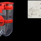 Red Cage Pet Puppy Gerbil Hamster Water Feeder Bottle