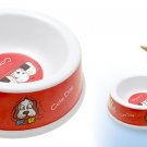 Red Solid Plastic Cat Dog Food Feeder Dish Pet Water Bowl