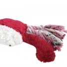 White Dark Red Big Crab Pet Fetch Catch Squeaky Toy