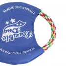 Pet Dog Training Pastel Cotton Rope Flyer Frisbee Bite Toy