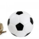 Black White Vinyl Rubber Football Shape Squeaky Toy for Pet Puppy