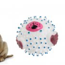 White Blue Vinyl Rubber Hedgehog Ball Squeaky Toy for Pet Dog