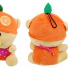 Sponge Stuffing Orange Hat Design Plush Bear Pet Toy Doll for Puppy Dog