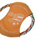 Orange Cotton Rope Disc Frisbee Toy for Dog Pet