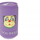 Purple Vinyl Plastic Beer Can Type Dog Pet Squeaky Chew Toy