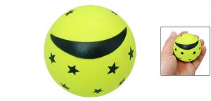 Star Moon Pattern Mini Children's Bouncing Ball Toy Yellow Green