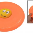 Smiling Face Style Plastic Dog Pet Training Catching Frisbee Toy