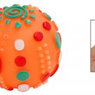 Orange Pet Dog Puppy Chew Squeak Squeaky Toy Small Ball