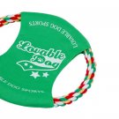 Green Cotton Rope Dog Puppy Doggle Doggie Frisbee Flyer Toy