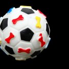 Football Pattern Squeaky Squeak Ball Pet Dog Chew Play Toy