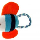 Plush Squeaky Tropical Fish Puppy Squeaker Toy with Tug Rope for Pet Dog