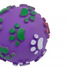 Purple Vinyl Pet Dog Cat Squeaky Toy Squeak Ball