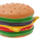 Dog & Cat Round Hamburger Pattern Squeaky Pet Chew Toy