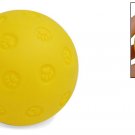 Yellow Plastic Round Ball Toy w/Pet Foot Pattern for Dog Pet