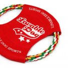 Red Loveable Dog Frisbee Pet Dog Rope Flyer Toys