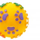 Vinyl Squeaker Yellow Ball Toy for Pet Cat & Dog