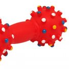 Red Dumbbell Pattern Squeaky Dog & Cat Pet Chew Toy