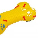 Super Vinyl Bone Pet Cat & Dog Squeaky Chew Toys Yellow