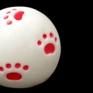 White Vinyl Squeaker Ball Toy for Pet Cat & Dog