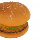 Realistic Simulated Round Vinyl Hamburger Dog Pet Chew Toy