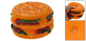 Relistic Round Hamburger Squeaky Dog Pet Chew Toy