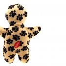 Black Dog's Footprint Pattern Interesting Pet Use Soft Plush Doll Toy