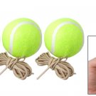 3 Pcs Green Yellow Sports Training Tennis Ball Trainer