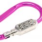 Amaranth Pink Carabiner Lock Resettable Combination Padlock