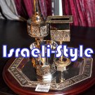 40660 - SILVER PLATED DARK BROWN HAVDALAH SET 4 PCS