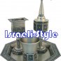 40852 - SILVER PLATED EHAVDALA SET 4 PCS + 3 LEGS .