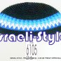 06105 - CLOTH 26 CM "FREAK" KIPA BLACK & BLUE  YARMULKE